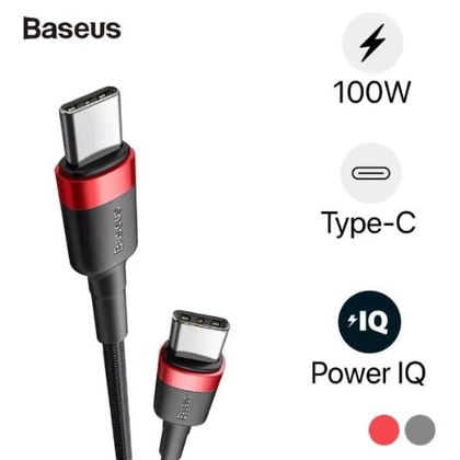 Cáp sạc nhanh Baseus Cafule PD 2.0 100W Type-C to Type-C (20V 5A) 2M 1